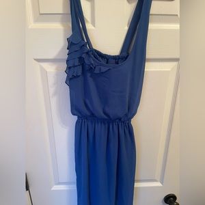 Blue X Back Dress